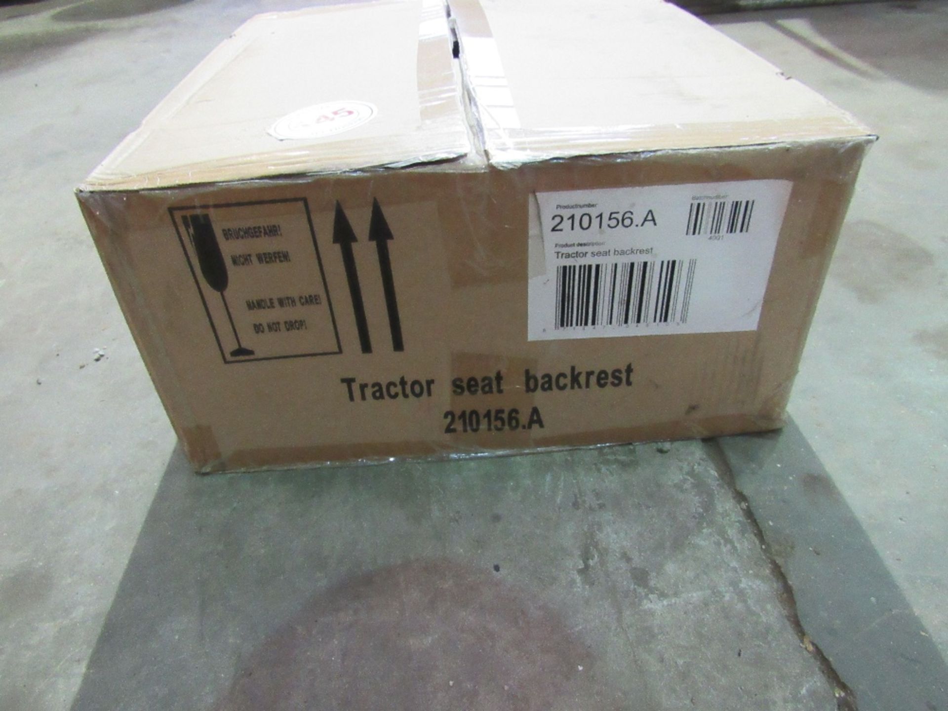 Tractor seat back rest