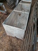 Cattle water tank galvanised 8ft long x 2 ft wide x 2 ft deep. Stored near Badingham, Suffolk.