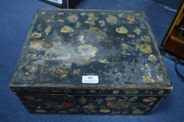 Pine Box with Decoupage Scrap Decoration