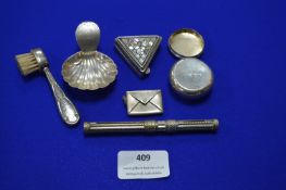 Hallmarked Sterling Silver Boxes, Brush, etc.