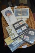 British Post Office Stamp Sets plus Vintage Postcards