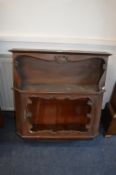 Victorian Mahogany Wall Shelf with Glazed Door