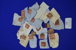 Thirty Five British Penny Red Stamps