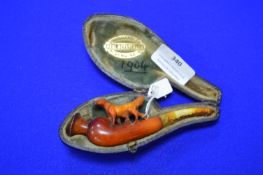 Meerschaum Pipe with Horse Design