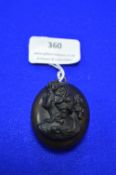 Victorian Whitby Jet Carved Locket