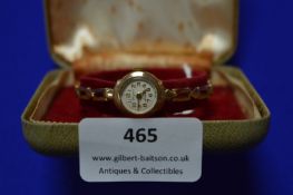 Trojan Ladies 9k Gold Wristwatch with 17 Jewels ~10.7g gross