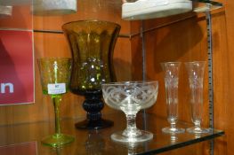 Cut Lead Crystal Wine Glasses, Dish, etc.