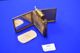 Ladies Handbag Style Compact with Lipstick Mirror and Cigarette Case