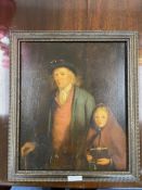 Oil on Panel Study of a Father and Daughter