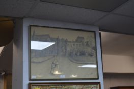 Edwardian Pencil Sketch of North Bar Beverley by T.E. Beardshaw