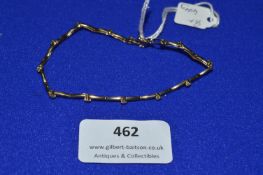 9k Gold Bracelet with CZs ~4.4g gross