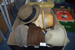 Vintage Gent's Hats Including a Stetson