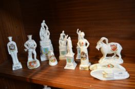 Ten Crested Ware Military Figures, etc.