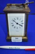 Brass Carriage Clock by Rowell of Oxford with Original Key