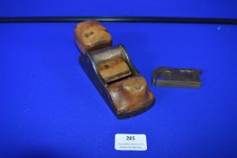 Miniature Brass Bullnose Plane and an Antique Steel & Brass Plane