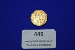 Gold Half Sovereign 1908