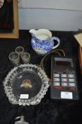 Hull Brewery Whiskey Jug plus Ashtray, Spirit Measures, and a Brass Kegmieser Control Unit