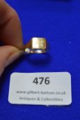 9k Gold Ring with Monogram - Birmingham ~1.3g