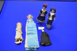 Miniature Victorian Dolls Including a Sewing Doll