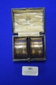 Pair of Hallmarked Sterling Silver Napkin Rings ~27.3g in Selfridges Box
