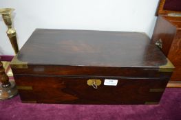 Victorian Brass Bound Mahogany Writing Slope