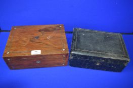 Victorian Mahogany Box and Another Box