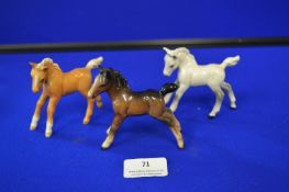 Three Beswick Foals