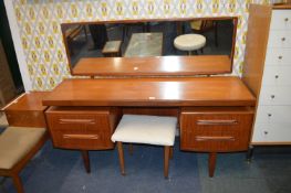 G-Plan Mirror Backed Dressing Table with Stool