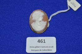 Cameo Brooch with 9k Gold Mount