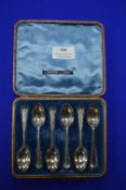 Cased Set of Six Sterling Silver Teaspoons - London, 1927