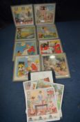 Seventy-Two 1930's Infant School Educational Pictures Including Eight Framed etc.