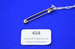 15k Gold Bar Brooch ~2.5g