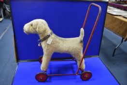 Vintage Push Along Terrier Dog