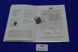 Silver & Emerald Ring Set with 32 Marquise Cut Emeralds