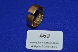 18k Gold Wedding Band - Birmingham 1912 ~6.8g