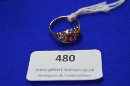 9k Gold Ring with Rubies ~2.0g gross