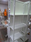 *White Freestanding Mirror/Shelf Unit