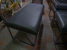 *Wedge Shaped Bench with Chrome Frame 96cm long x