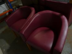 *Two Purple Tub Chairs
