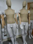 *Two Male Mannequins (on with stand, one freestand