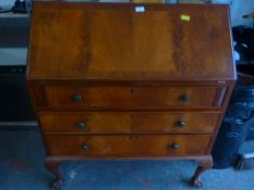 Vintage Writing Bureau with Ball & Claw Feet