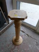 Carved Wood Pedestal 84cm high