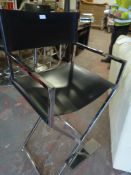 *Chrome Bar Chair with Leather Back and Seat