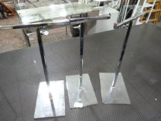 *Three Chrome Necklace Stands