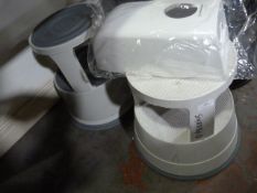 *Two Kick Stools and a Soap Dispenser