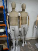 *Two Male Mannequins (on with stand, one freestand