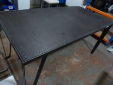*Branded Metal Mesh Topped Table