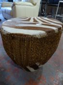 Large African Drum ~46cm diameter, 45cm high