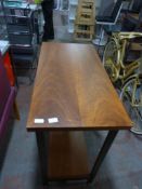 *Metal Framed Two Tier 3ft Wooden Table
