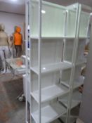 *White Freestanding Mirror/Shelf Unit